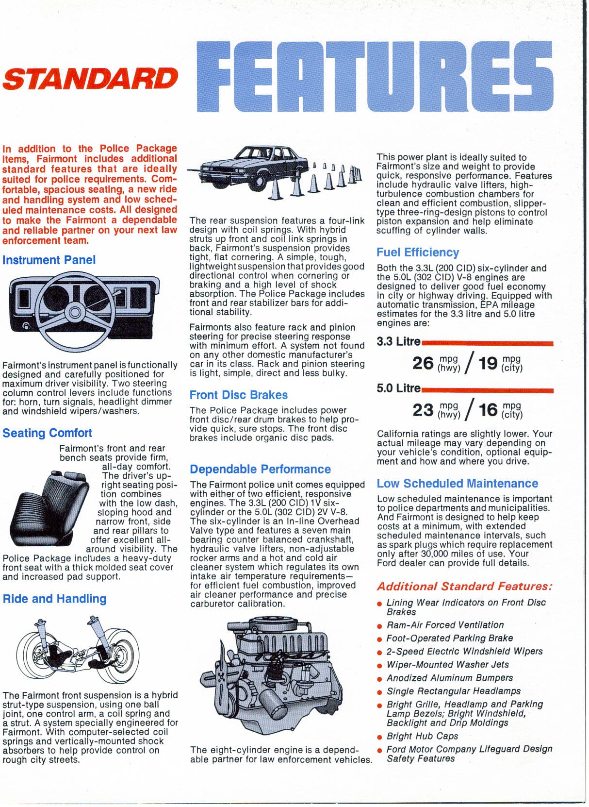 1978 Ford Fairmont Police Car Folder Page 2